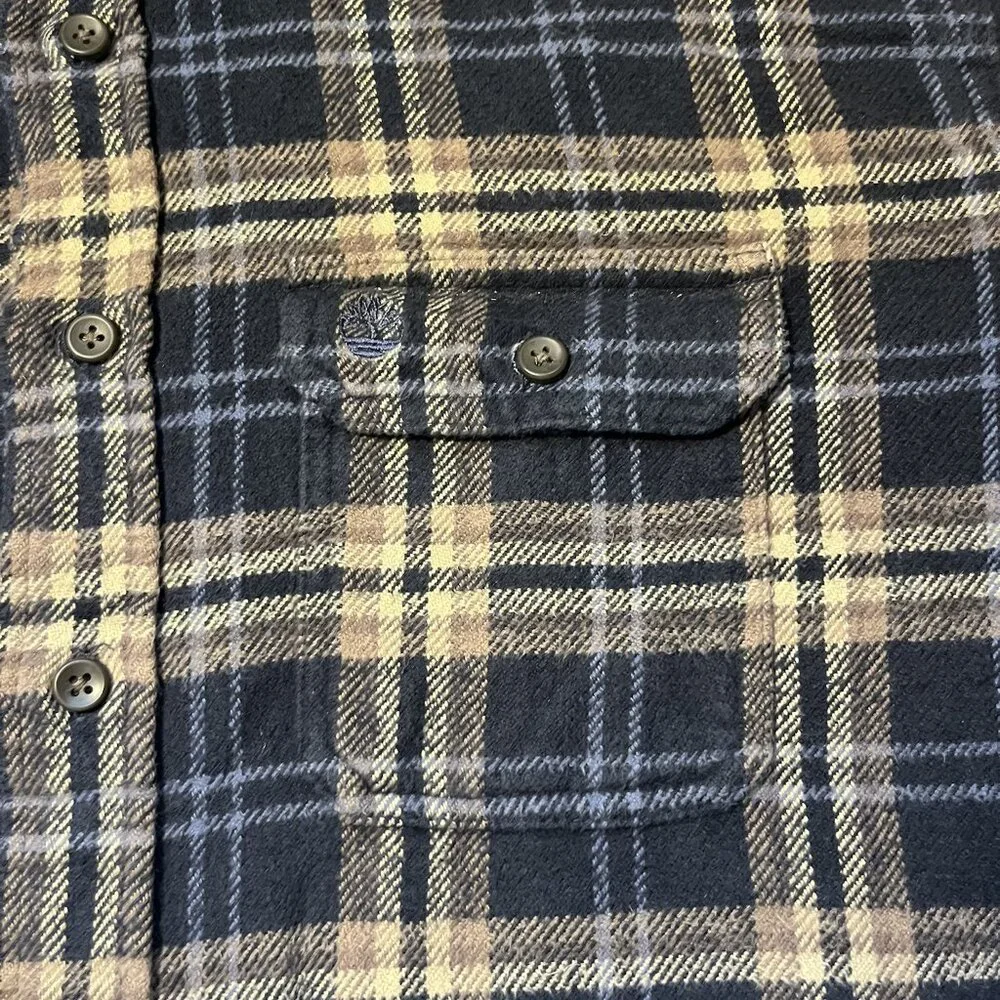 Timberland Men’s XL Plaid Flannel Shirt Long Sleeve Button Front Outdoor Workwea - Picture 8 of 8